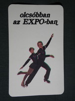Card calendar, expo store, Budapest, figure skating - couple Regőczy-Sallay, 1982, (4)