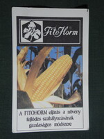 Card calendar, báska mgtsz, iron well, fito horm, corn, 1982, (4)