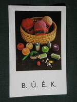 Card calendar, card calendar, röltex bétex textile store, yarn, thread, 1982, (4)