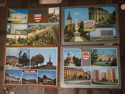 Régi képeslapok Presov (Eperjes) 4 db