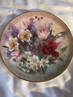 Dreamy lena liu tulip, daffodil, hyacinth, numbered decorative plate,