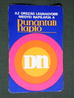 Card calendar, transdanubian diary daily newspaper, newspaper, magazine, publishing company, 1982, (4)
