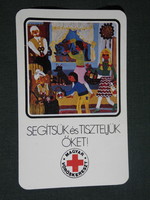 Card calendar, Hungarian Red Cross, graphic artist, 1982, (4)