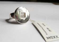 Extra shiny, silver mexx round ring, with tag, new!