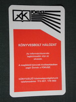 Kártyanaptár,Fókusz könyvesboltok, könyvterjesztő vállalat, budapest, 1982,   (4)