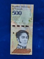 VENEZUELA 500 BOLIVARES 2018 MADÁR! UNC!