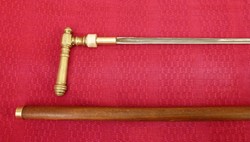 Copper-handled dagger stick, walking stick with retractable blade
