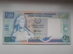 Ciprus 20 pounds 2004 UNC