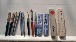 Lot of old retro ballpoint pens - hero, parker, ico, signum, ballograf, pevdi, four-color, etc.