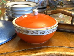 Retro raven house bowl with orange lid