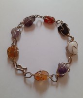 Multicolor bracelet decorated with minerals available!!!