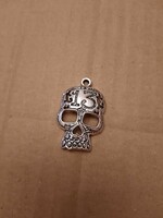 8 Half skull pendant, medical metal, negotiable