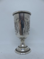 Beautiful modern Hungarian silver stemmed glass
