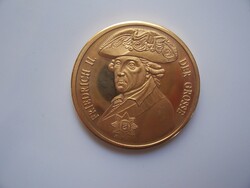 Gold-plated commemorative medal of Friedrich the Great - Friedrich der Große