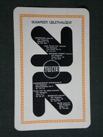 Card calendar, auto dealer, lada, polski fiat, wartburg, trabant auto shops, Budapest, 1982, (4)