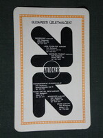 Kártyanaptár, Autóker , Lada, Polski Fiat, Wartburg ,Trabant autósboltok, Budapest, 1982,   (4)