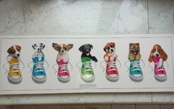Dog mural - keith kimberli 90 x 30