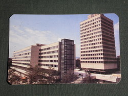 Card calendar, public building construction company, Budapest, head office of Budapest water works, 1983, (4)