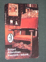 Kártyanaptár, BÁV bizományi áruház,,bútor, lakberendezés, 1982,   (4)