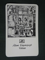 Card calendar, state book distribution company, graphic artist, printing house, 1983, (4)