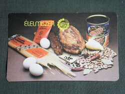 Card calendar, afés food abc store, delicatessen stores, 1983, (4)