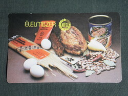 Kártyanaptár, ÁFÉSZ élelmiszer ABC áruház, csemege üzletek, 1983,   (4)