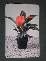 Card calendar, florasca flower farm, Győr sopron soil management company, 1983, (4)
