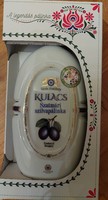 Kulacs Szatmári plum brandy 0.5l 40%, Hólloháza porcelain, palóc sample (even with free delivery)