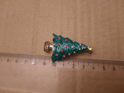 Piros köves karácsonyfa kitűző/ karácsonyfadísz , Alkudható