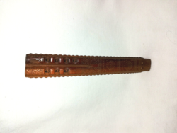 Hand-carved wooden twin flute