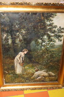 Antique signed painting 988