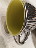 Modern kávés csésze - nikkeles színben / 1 db.