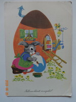Régi grafikus húsvéti képeslap - B. Lazetzky Stella rajz