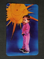 Card calendar, centerpiece clothing, fashion, children's model, 1983, (4)