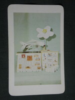 Card calendar, teaching materials production company, Budapest, 1984, (4)