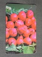 Card calendar, flower seed company, vegetable radishes, 1983, (4)