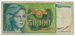 Yugoslavia 50,000 Yugoslav dinars, 1988