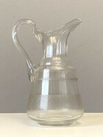 Heavy thick-handled retro glass jug 26.5 Cm