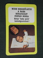 Kártyanaptár, Béköt Békéscsaba kötöttárugyár, baba ruházat , 1983,   (4)