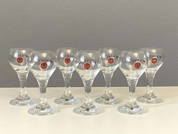7 Unicum retro glass glasses with soles 12.5 Cm
