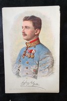 1916 Crown Prince, later the last Hungarian king iv. Charles era photo photo sheet habsburg