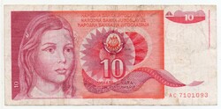 Yugoslavia 10 Yugoslav dinars, 1990