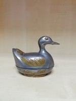 Tin, duck-shaped bonbonier 1.