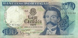100 escudo escudos 1965 Portugál Portugália
