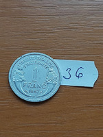 French 1 franc franc 1957 b (beaumont-le roger) alu. 36