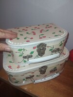 2 db gyermek cseresznyés mini bőrönd