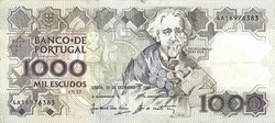 1000 escudo escudos 1990 Portugál Portugália