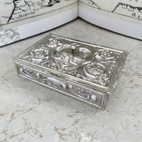 900 silver jewelry box with Hungarian hallmark, video available