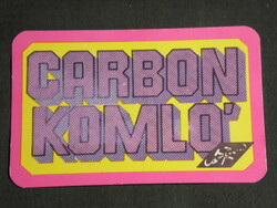 Kártyanaptár, Carbon vegyes iparcikk ruházat,divat vállalat, Komló,grafikai, 1983,   (4)
