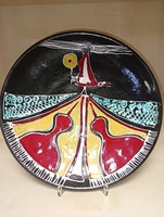 Applied art ceramic plate
